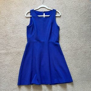 Loft stretchy A line dress, size 6, bright blue